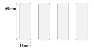 RFID label 15x49 mm