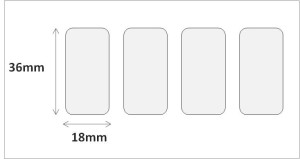 RFID label (HF-NFC) 18 x 36 mm