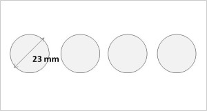 RFID round label (HF-NFC) 23 mm diameter