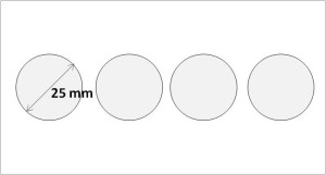 RFID round label (HF-NFC) 25 mm diameter