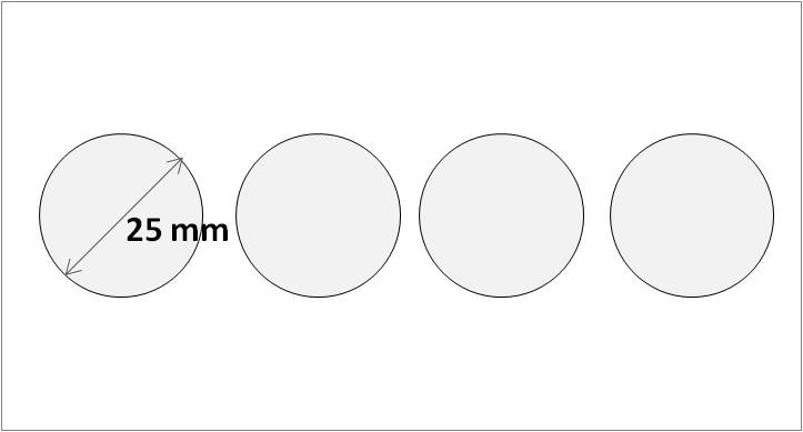 RFID round label (HF-NFC) 25 mm diameter