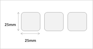 RFID label (HF-NFC) 25 x 25 mm