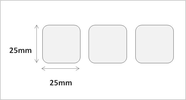RFID label (HF-NFC) 25 x 25 mm