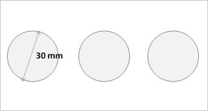 RFID round label (HF-NFC) 30 mm diameter