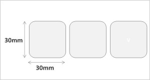 RFID label (HF-NFC-UHF) 30 x 30 mm