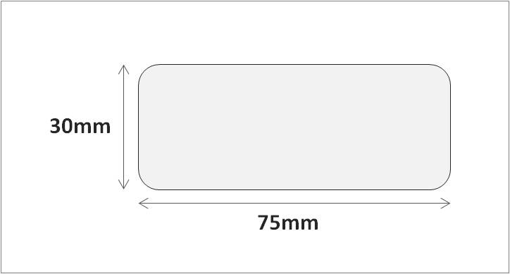 RFID label (HF-NFC-UHF) 30 x 75 mm
