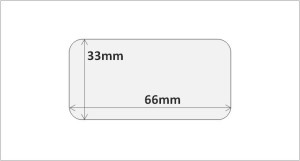 RFID label (HF-NFC) 33 x 66 mm
