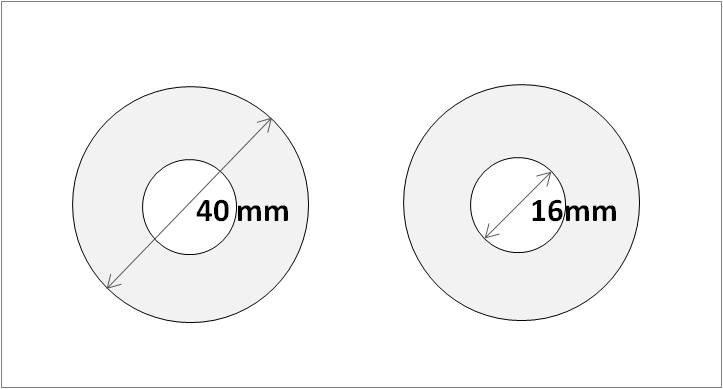 Etiqueta RFID UHF para CD 40 mm con agujero