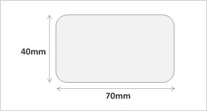 RFID label (HF-NFC) 40 x 70 mm