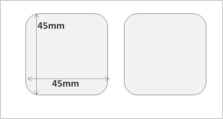 Etichetta RFID HF e NFC 45×45 mm