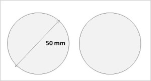 RFID round label HF 50 mm diameter