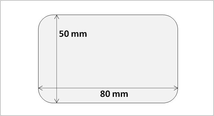RFID label (HF-NFC) 50 x 80 mm