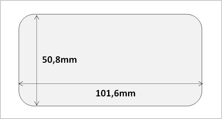 Etichetta RFID UHF 101,6×50,8 mm