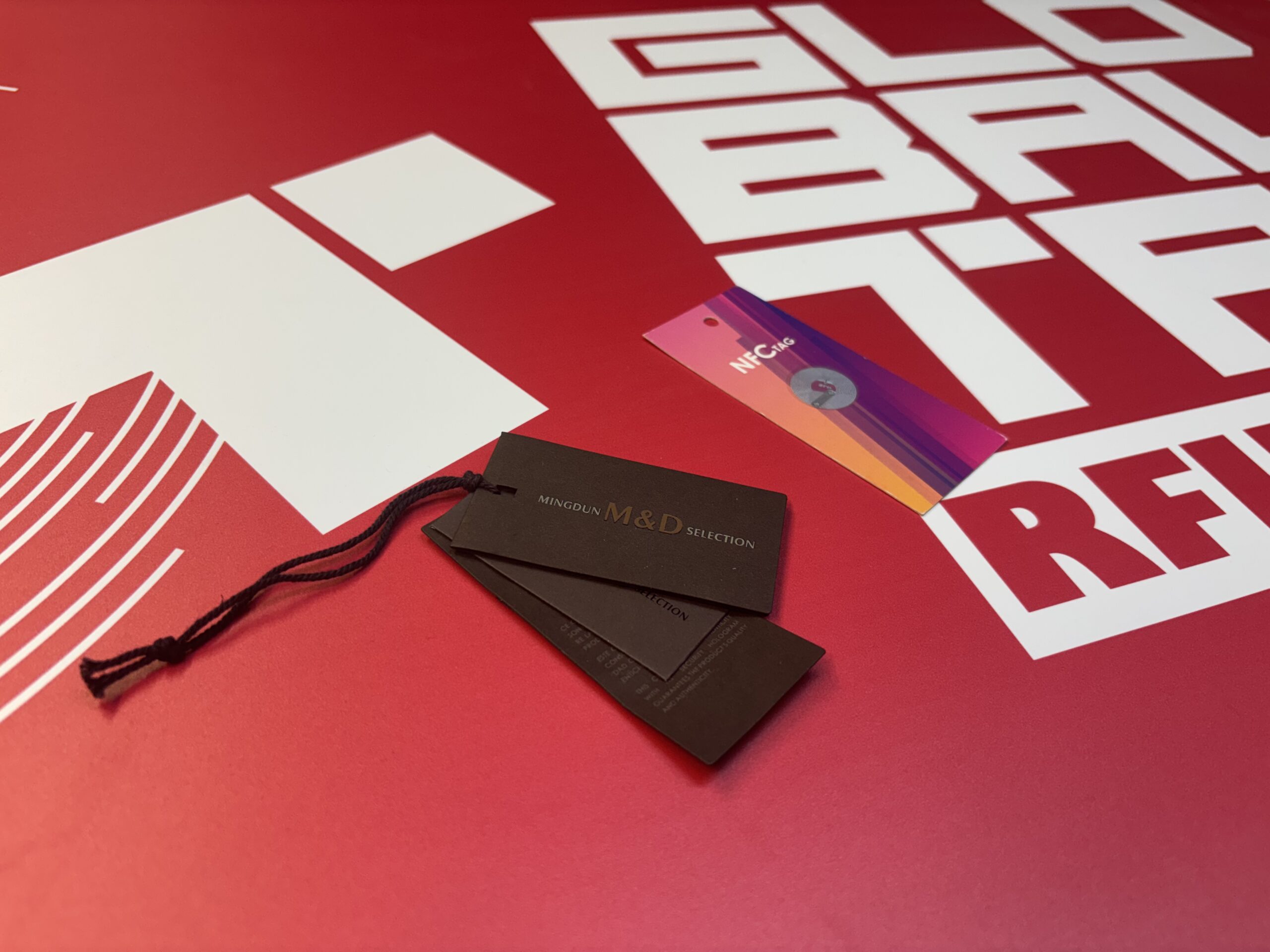 NFC hang tag for clothing retail product identification